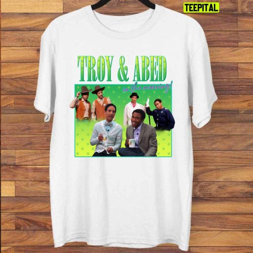 Troy And Abed In The Morning Homage Vintage 90s T-Shirt