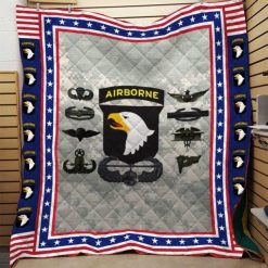 U.S. Airborne 3d Printing Quilt Blanket 101st Qhg00013