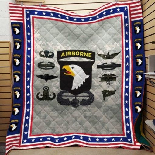 U.S. Airborne 3d Printing Quilt Blanket 101st Qhg00013