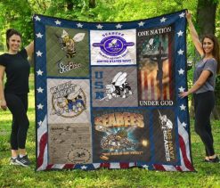 US NAVY SEABEES Quilt Blanket TH0807