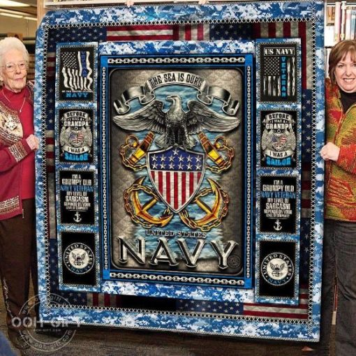 Us Navy Veteran 3D Quilt Blanket