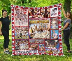 USA Womans Soccer Champions 2019 Quilt Blanket MN07