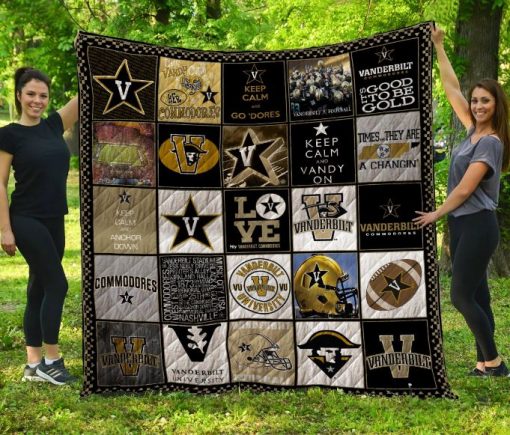 Vanderbilt Commodores Football Vcf Quilt Blanket