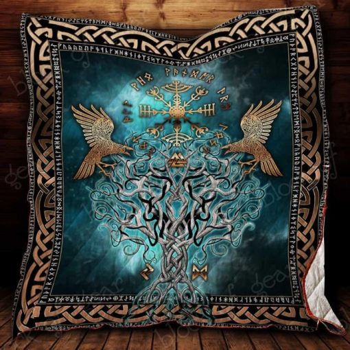 Viking Compass Yggdrasil Quilt P463B