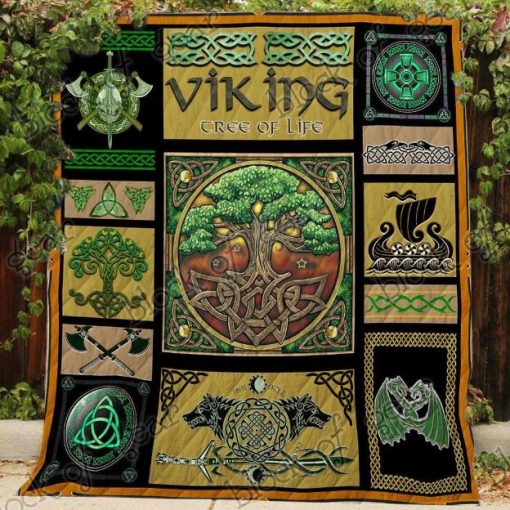 Viking Tree Of Life Quilt Blanket Tt50