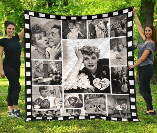 Vintage I Love Lucy Quilt Blanket Fan Gift Idea