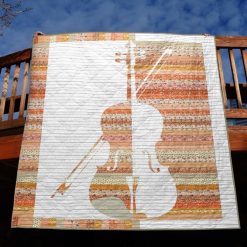 Violin (Orange) Quilt Blanket Vq06