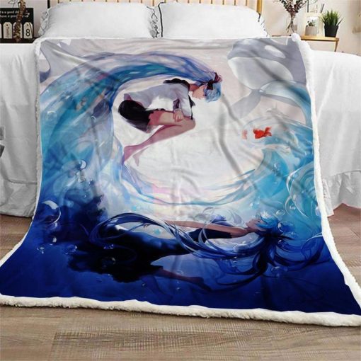 Vocaloid Hatsune Miku Fleece Blanket