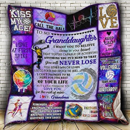 Volleyball Grandddaughter, Love, Grandma Quilt Pn444Sc2