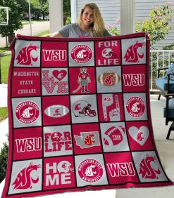 Washington State Cougars Quilt Blanket B080624