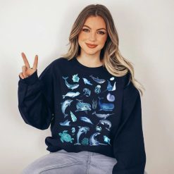 Watercolor Marine Life Sweatshirt
