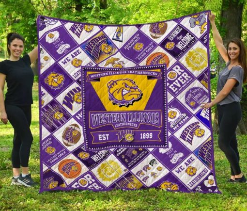 Western Illinois Leathernecks Quilt Blanket