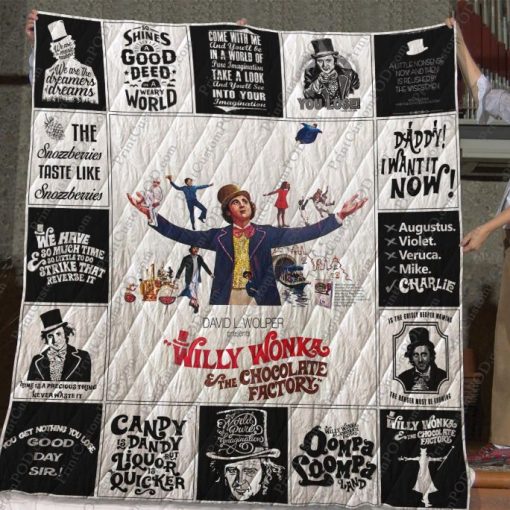 Willy Wonka And The Chocolate Factory T Shirt Quilt For Fans