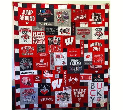 Wisconsin Badgers Collection Quilt Blanket