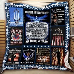 Women Veteran Air Force Quilt Blanket Thh908