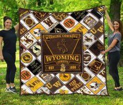 Wyoming Cowboys Quilt Blanket LC3