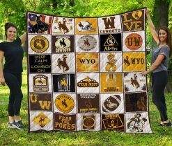 Wyoming Cowboys Quilt Blanket