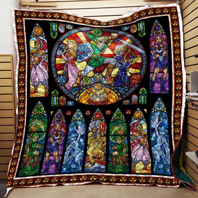 Zelda Stained Glass Game Quilt For Fans