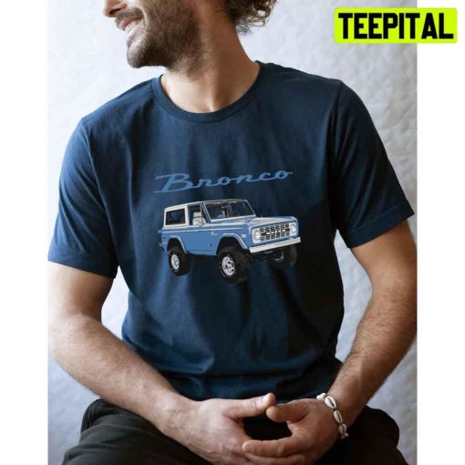 1975 Blue Ford Bronco Jeep Unisex T-Shirt