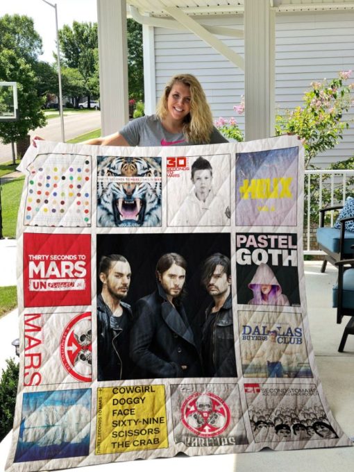 30 Seconds To Mars Albums Quilt Blanket