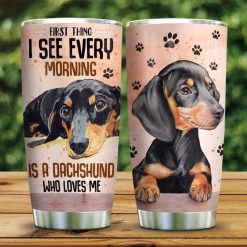 A Dachshund Loves You Every Morning Stainless Steel Cup