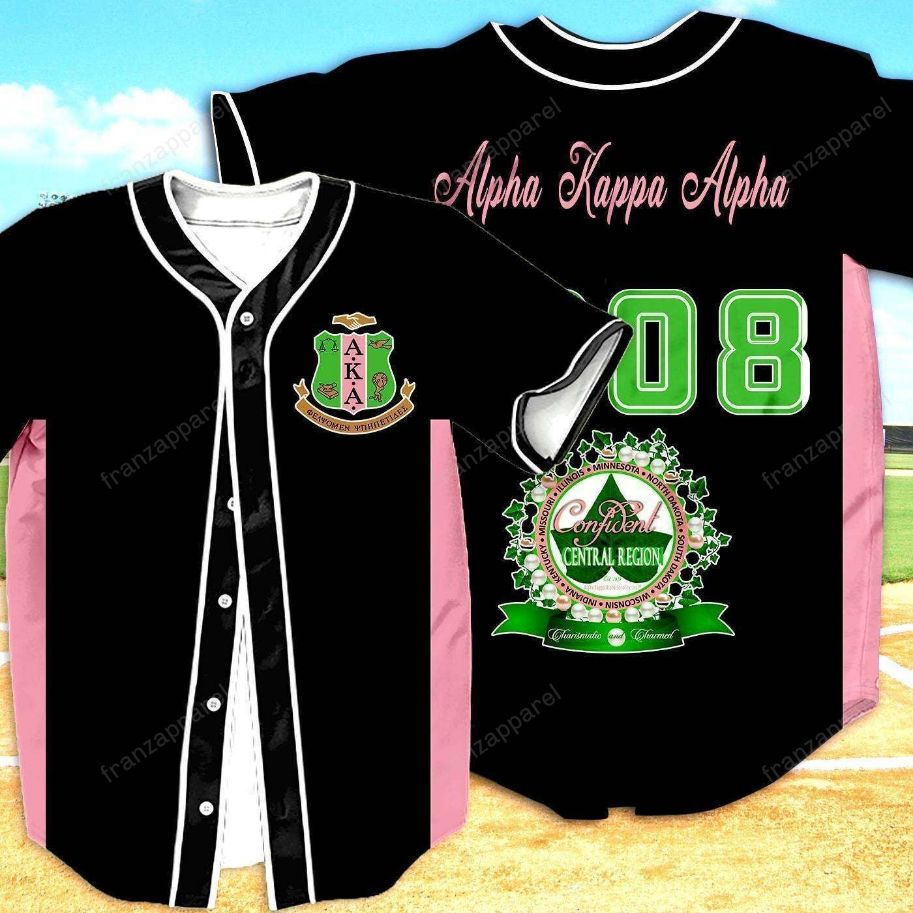 Alpha Kappa Alpha Personalized 3d Baseball Jersey 02