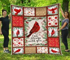Always Cardinal I Am With You Quilt Blanket