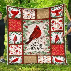 Always Cardinal I Am With You Quilt Blanket