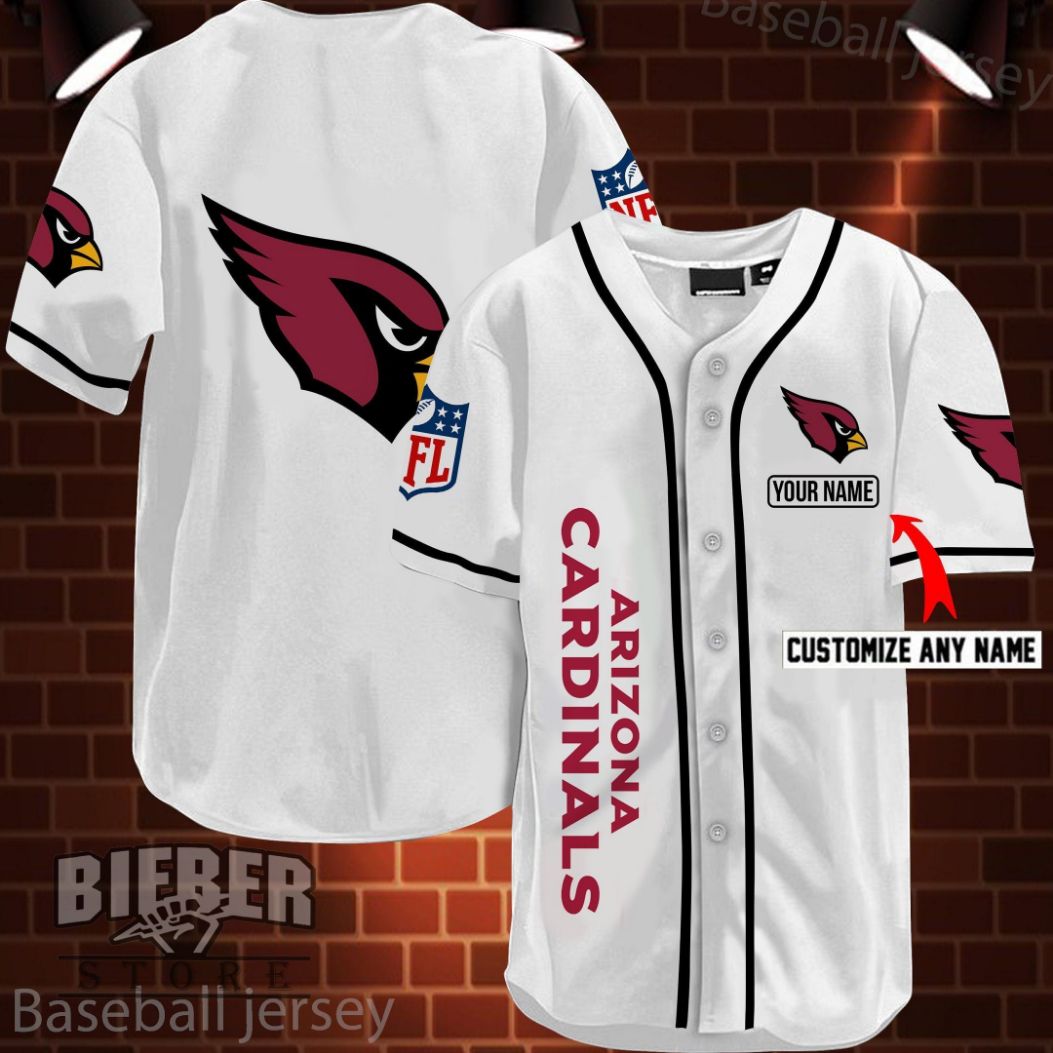 Arizona Cardinal Nfl 3d Digital Printed Personalized Logo Baseball Jersey