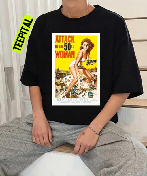 Attack Of The 50ft Woman 1958 Art Poster Retro Movie Unisex Sweatshirt