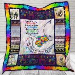 Autism Elephant I Will Always Be There For You Quilt Blanket
