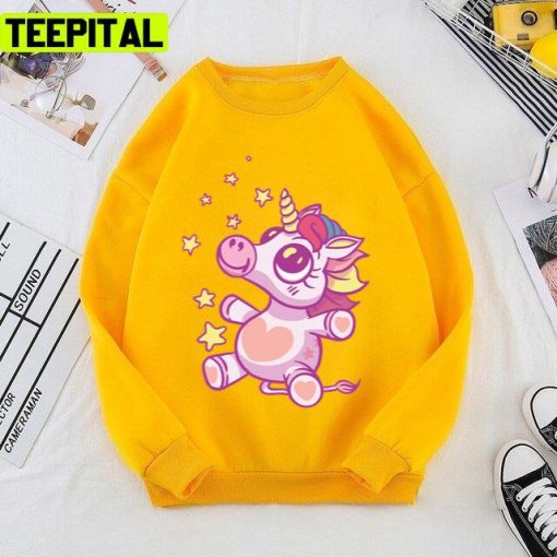 Baby Unicorn And Stars Trendy 2022 Design Unisex T-Shirt