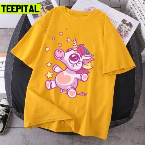 Baby Unicorn And Stars Trendy 2022 Design Unisex T-Shirt