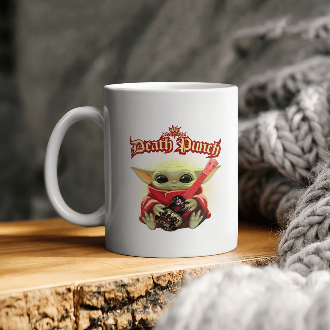 Baby Yoda Five Finger Death Punch Edition Ceramic Coffee Mug
