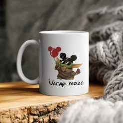 Baby Yoda Mashup Mickey Mouse Vacay Mode Ceramic Coffee Mug