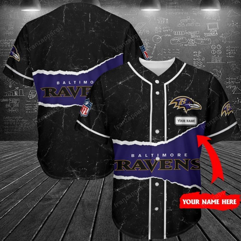 Baltimore Ravens Personalized Baseball Jersey Shirt 152