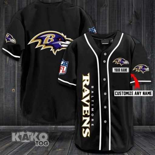 Baltimore Ravens Personalized Custom Name For You Baseball Jersey