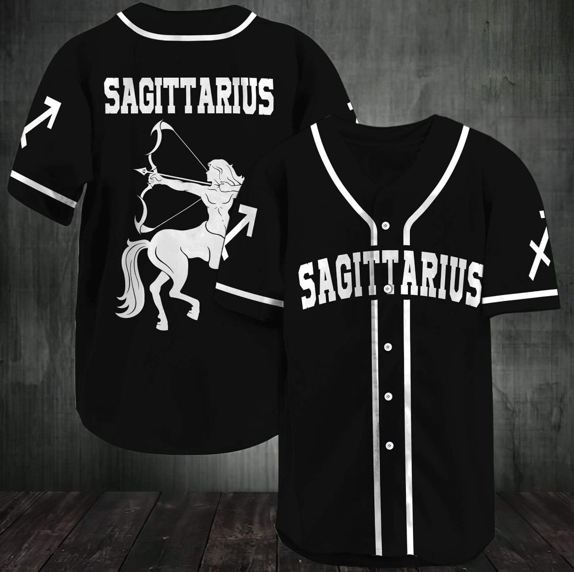 B&ampampw Sagittarius Zodiac Personalized 3d Baseball Jersey