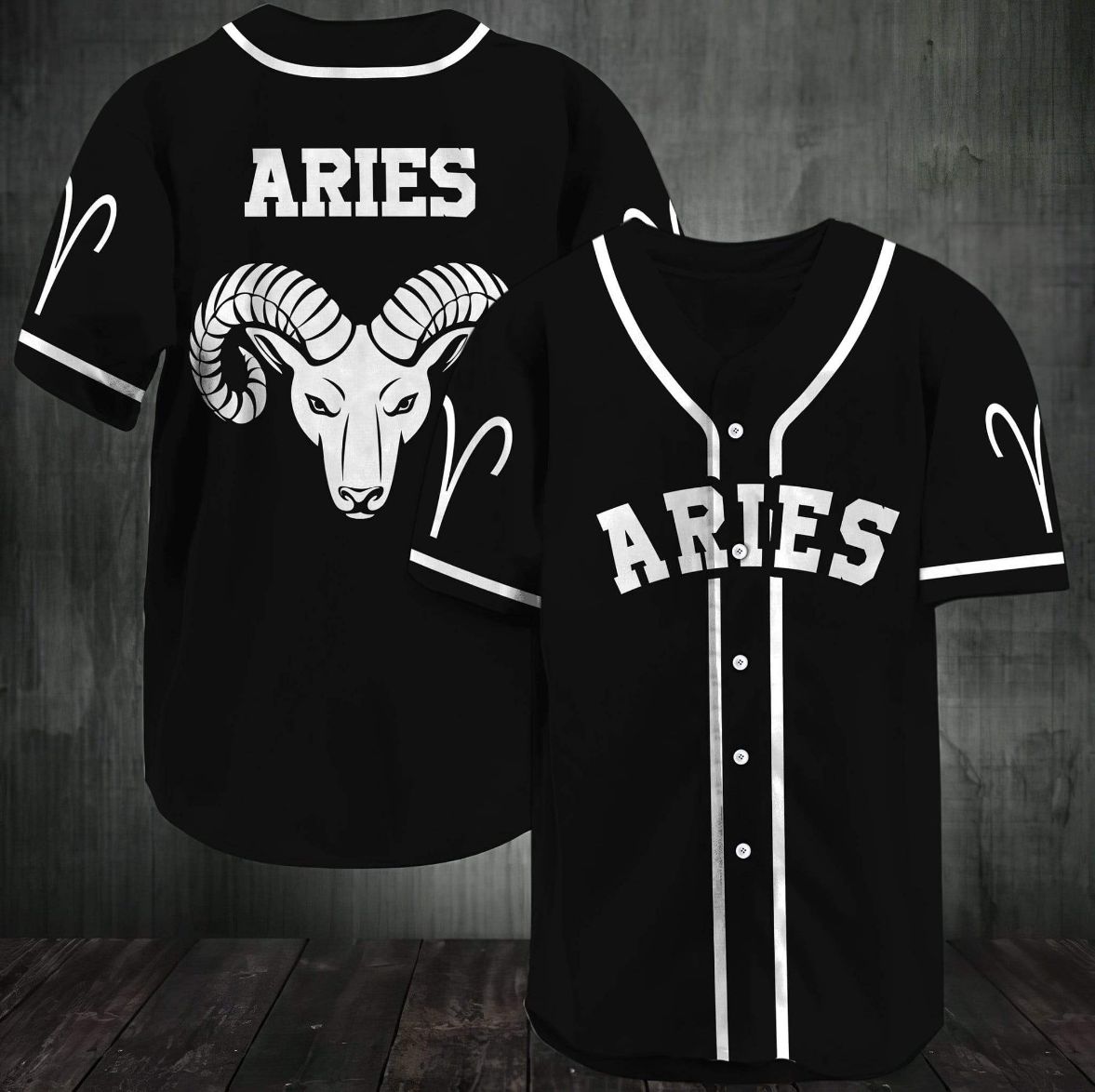 B&ampampw Zodiac Aries Personalized 3d Baseball Jersey