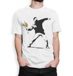 Banksy Rage Flower Thrower T-Shirt