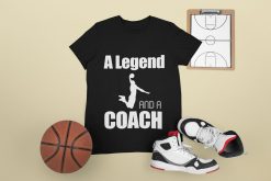 Basketball Coaching Legend Front Screen Printed T-Shirt