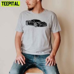 Black Ferrari 488 Racing Unisex T-Shirt