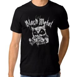 Black Metal Grim Cat T-Shirt