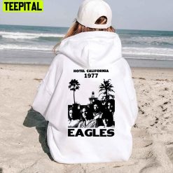 Black Vintage Style Hotel California 1977 Unisex Hoodie