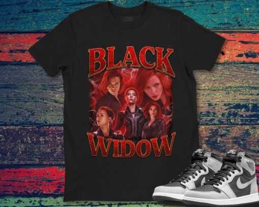 Black Widow Poster Avenger Marvel Unisex Gift T-Shirt