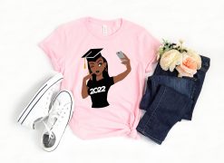 Black Woman Selfie 2022 Graduation Day Unisex T-Shirt