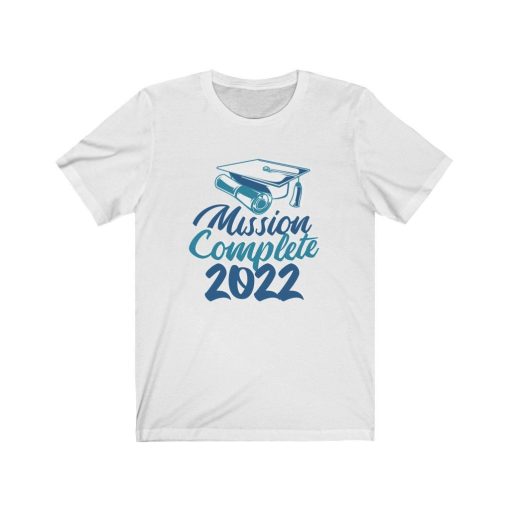 Blue Color Style Mission Complete 2022 Graduation Day Unisex T-Shirt