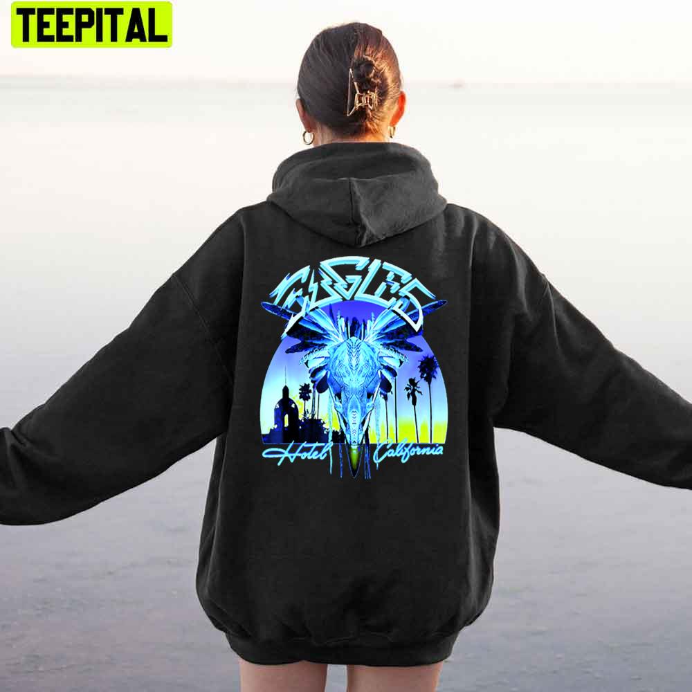 Blue Style Hotel California Eagles Band Unisex Hoodie