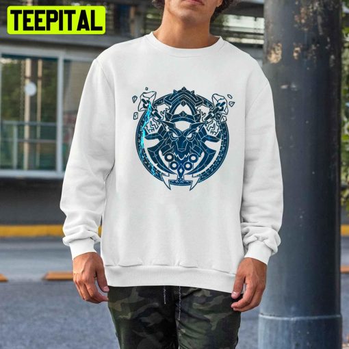 Blue Style Shaman Crest Game Unisex T-Shirt