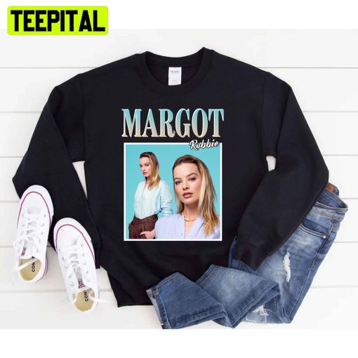 Blue Vintage Style Margot Robbie Unisex T-Shirt